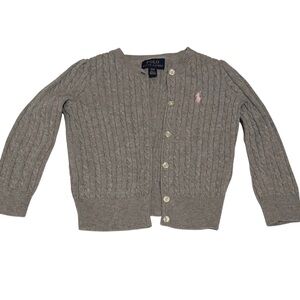 Polo by Ralph Lauren Gray Cable Knit Sweater